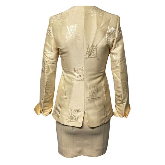 Escada x Margaretha Ley Skirt Suit Set in Cream Cotton